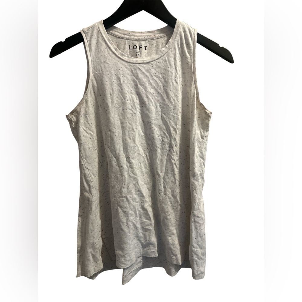 LOFT Light Gray Speckled Tank Top XS
